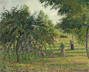 Appelbomen en hooivorken, Eragny